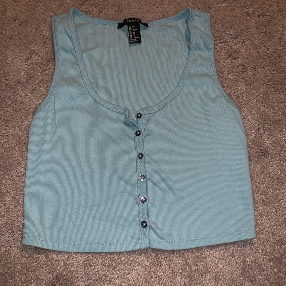 Button down crop top